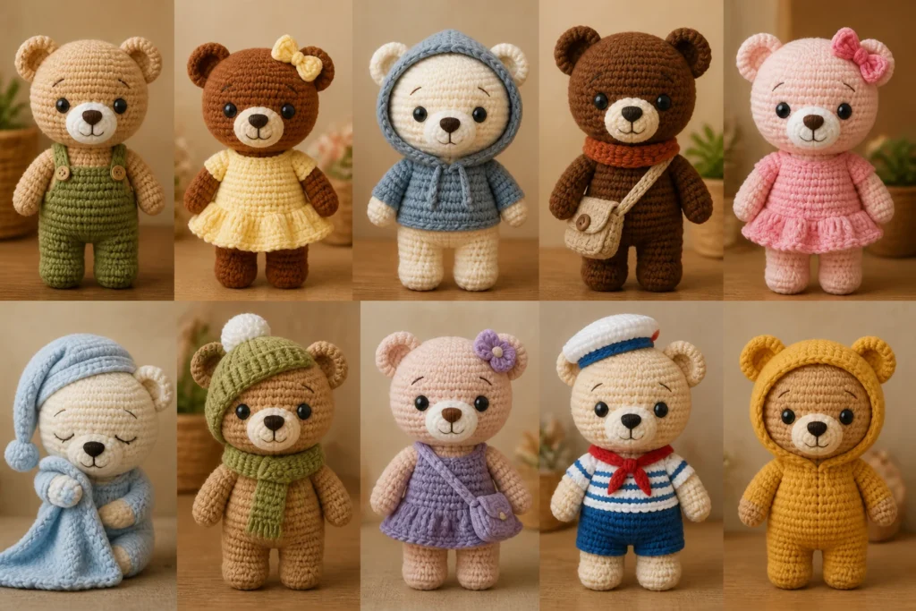 10 Adorable Crochet Bear Amigurumi Patterns