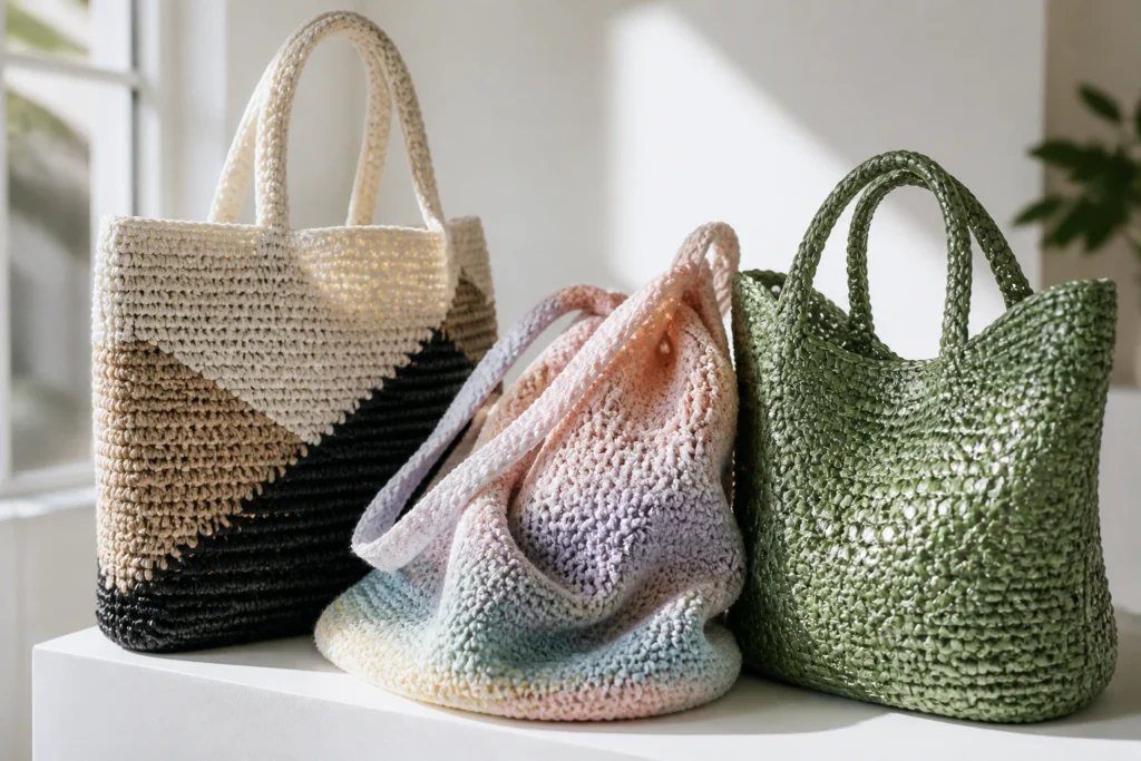 9 Modern Crochet Tote Bag Ideas