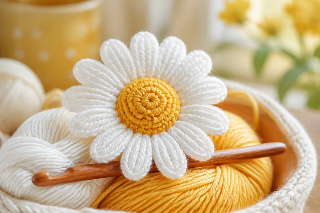 How to Crochet a Simple Daisy