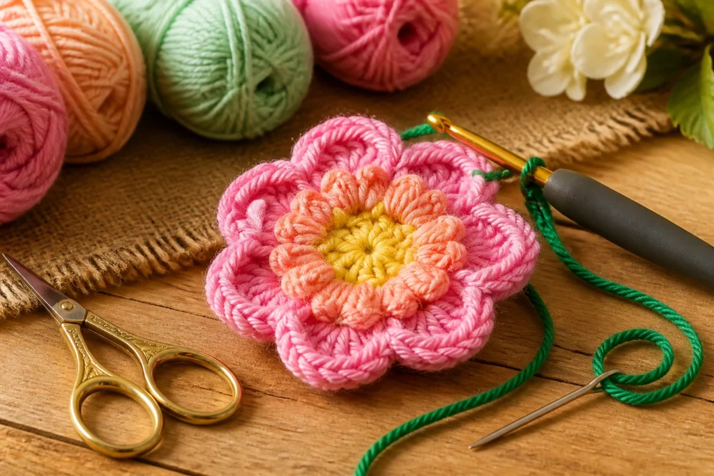 How to Crochet Your First Flower