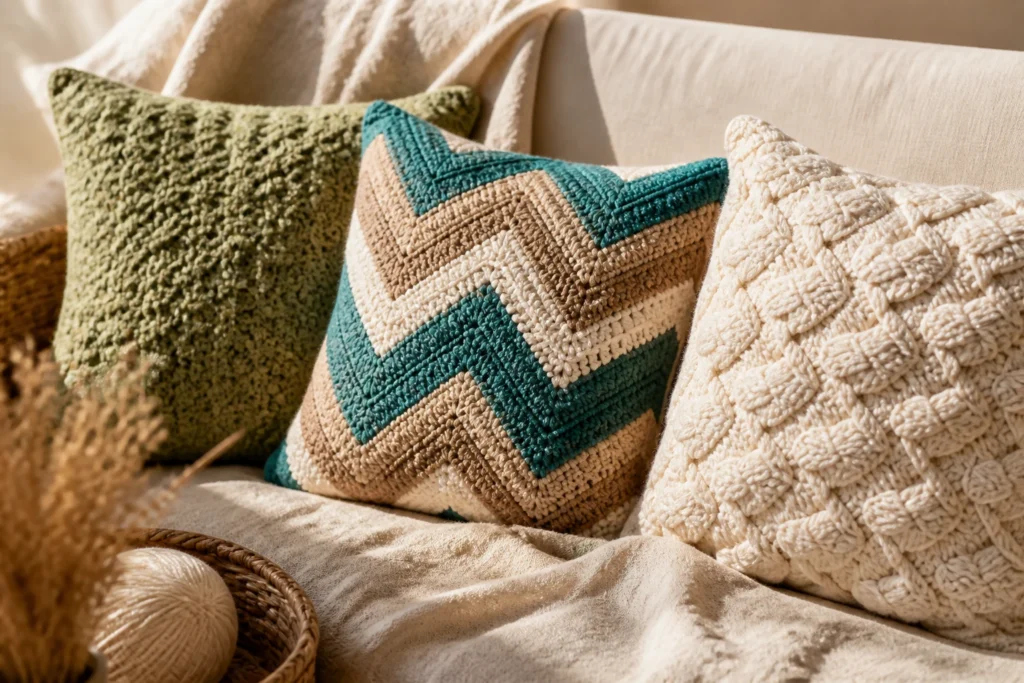 10 Crochet Pillow Cover Patterns