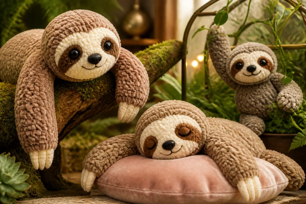 10 Crochet Sloth Amigurumi Patterns