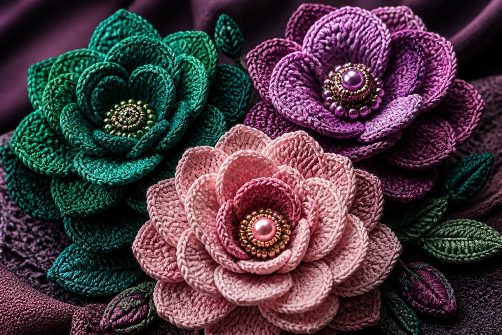 How to Shape 3D Crochet Flowers