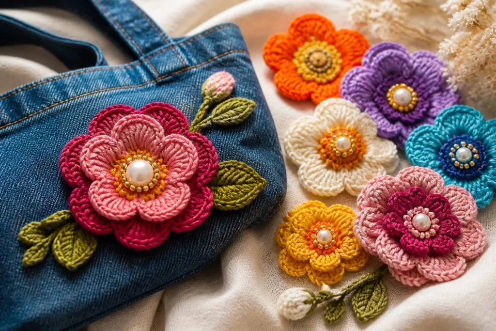 Best Uses for Crochet Flower Appliques