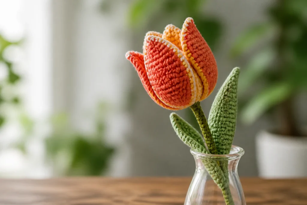How to Crochet Realistic Tulips