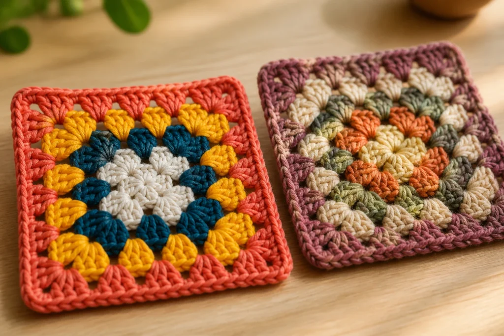 Solid vs Traditional Granny Squares
