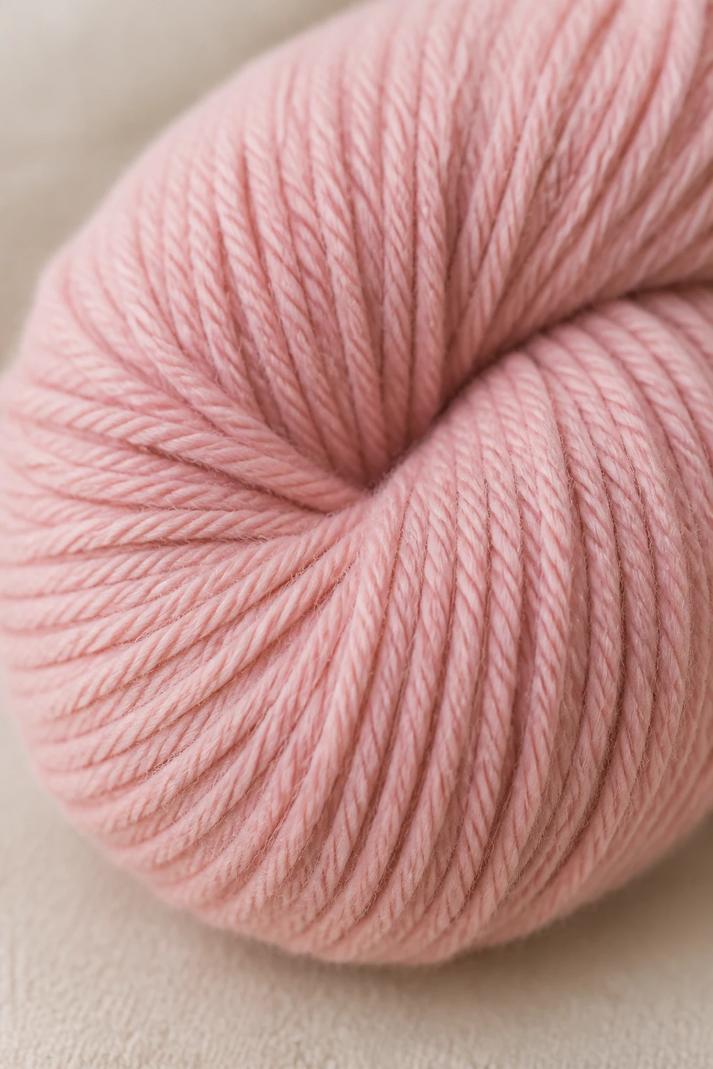 closeup of a skein labeled beginner-friendly yarn brand