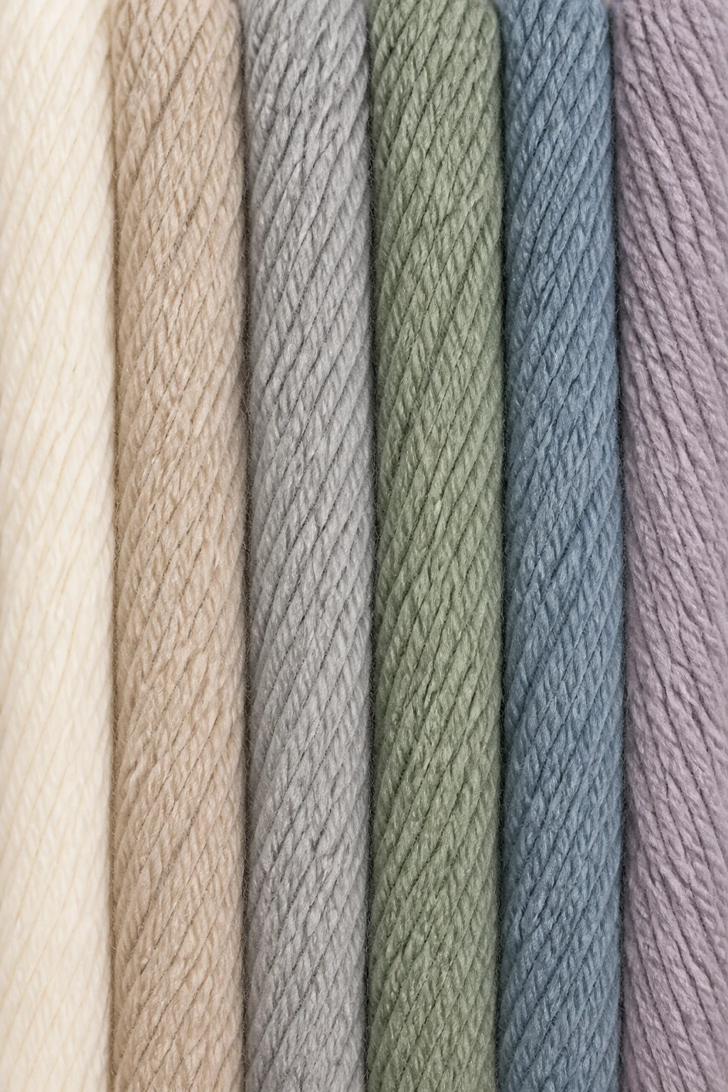 closeup of a yarn colorway swatch named easy-care palette