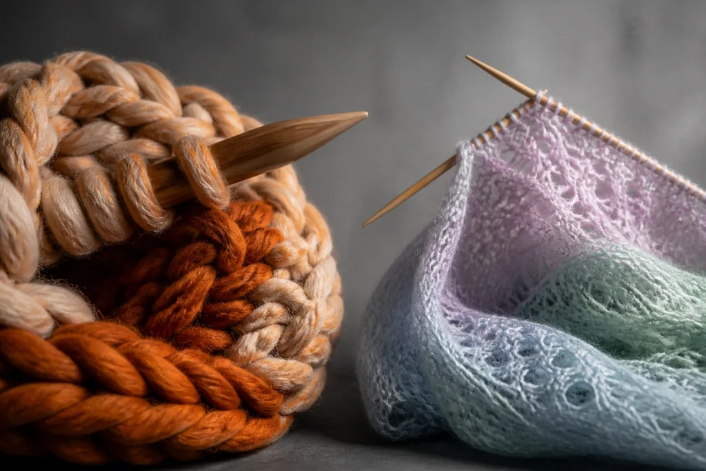 Chunky Yarn vs Lightweight Yarn