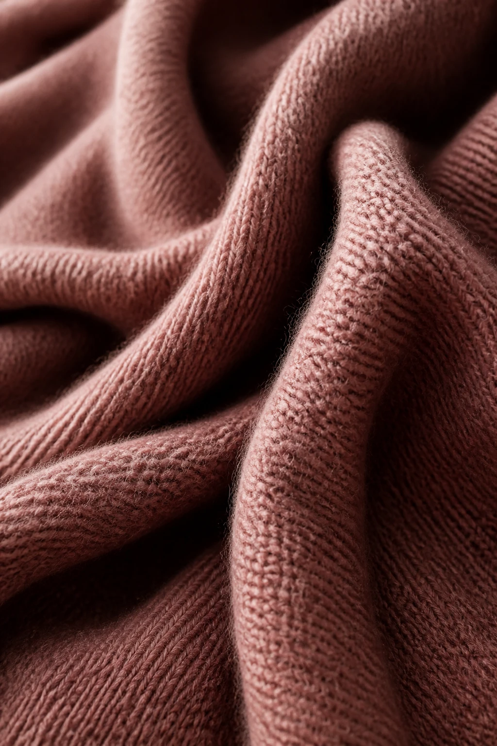 Macro shot of plush scarf drape highlighting warm drape and stitches