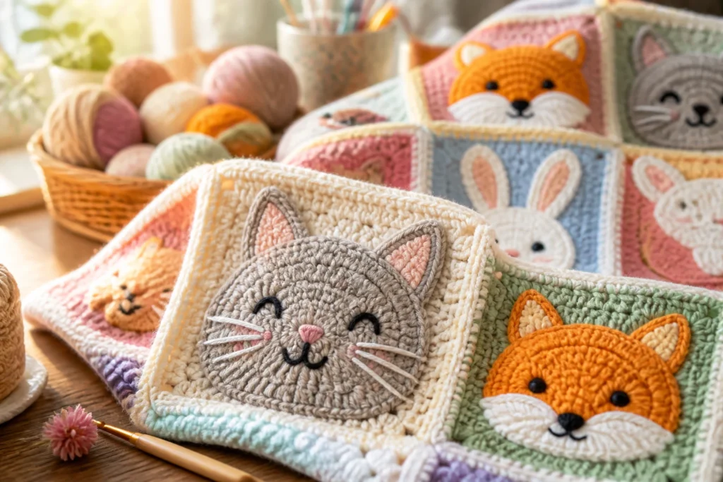 Best Animal Granny Squares for Blankets