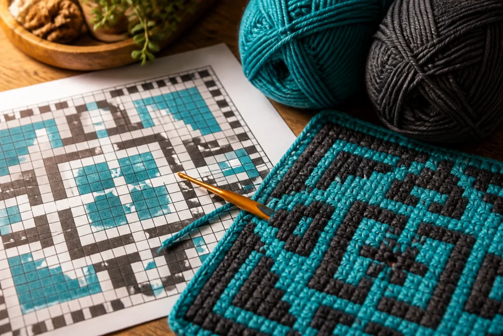 How to Read Mosaic Crochet Charts