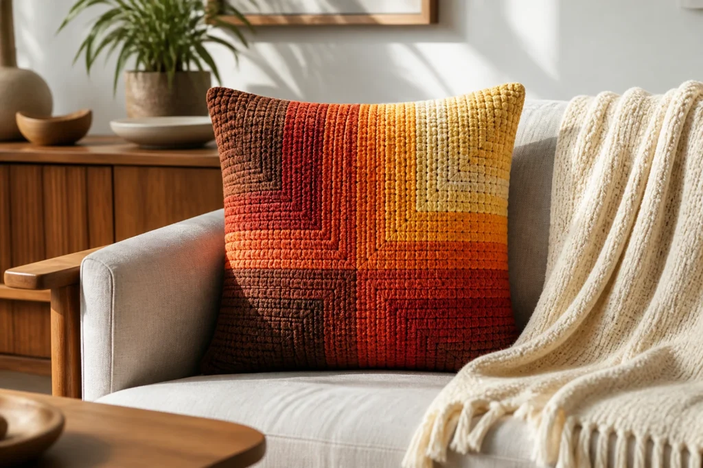 10 Mosaic Crochet Pillow Patterns