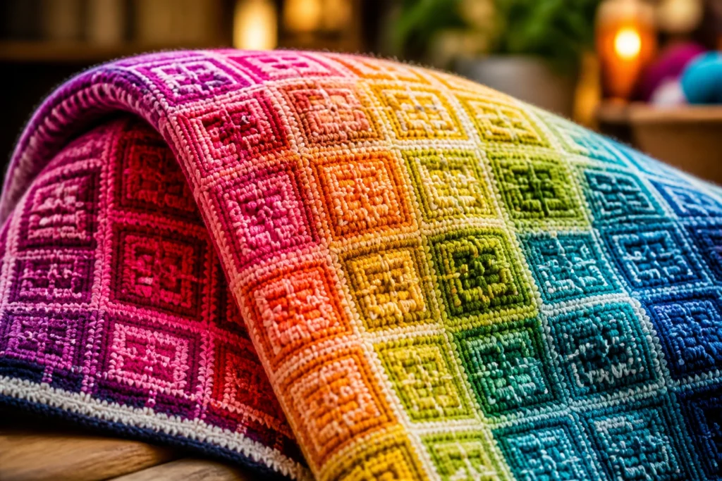 11 Mosaic Crochet Blanket Patterns