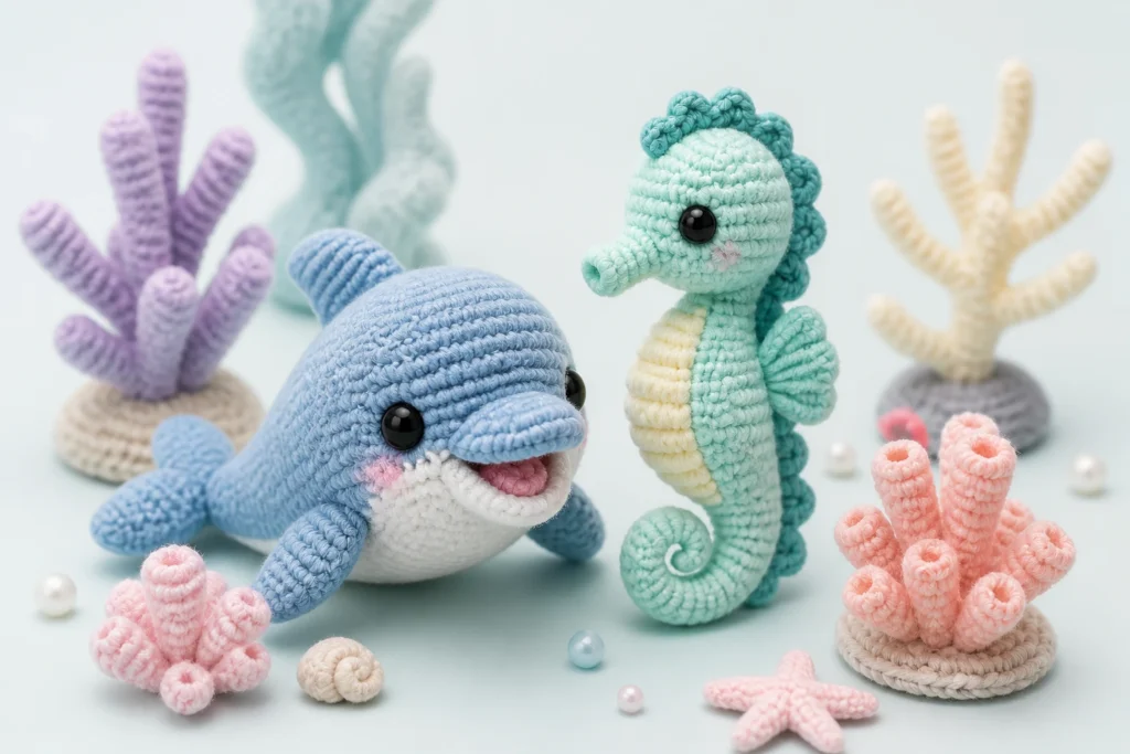 10 Tiny Ocean Animal Amigurumi Patterns