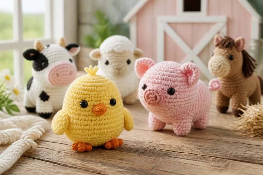 10 No-Sew Farm Animal Amigurumi Patterns