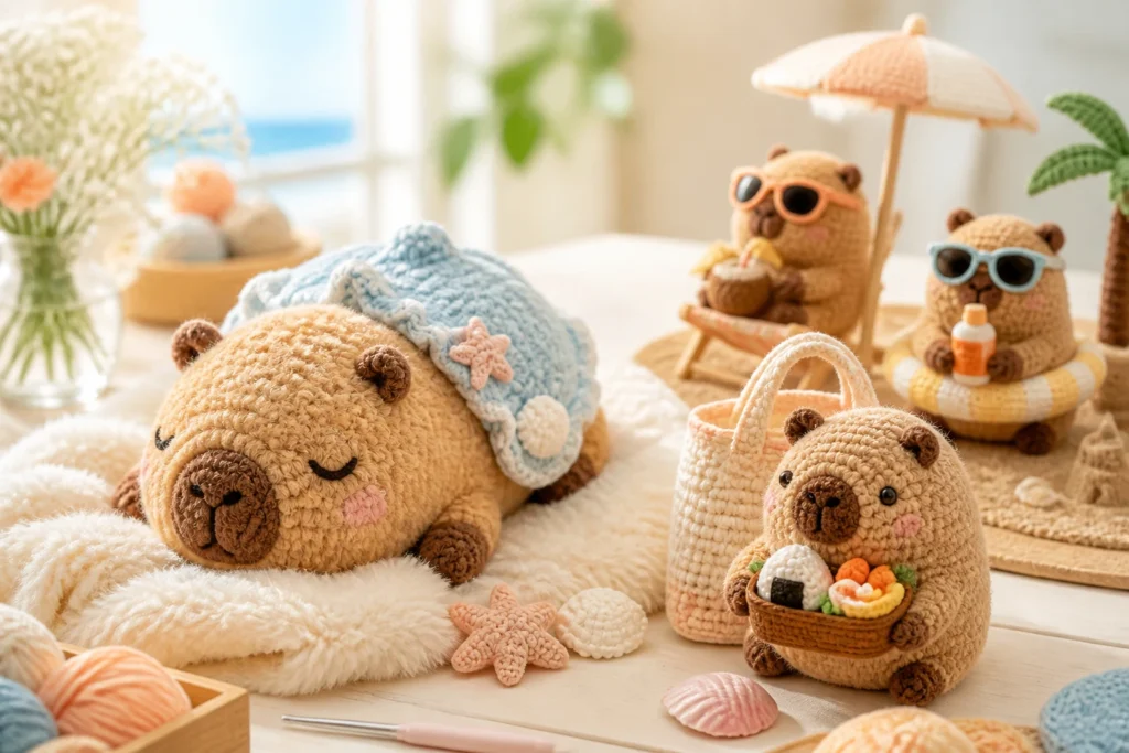 10 Kawaii Capybara Crochet Patterns