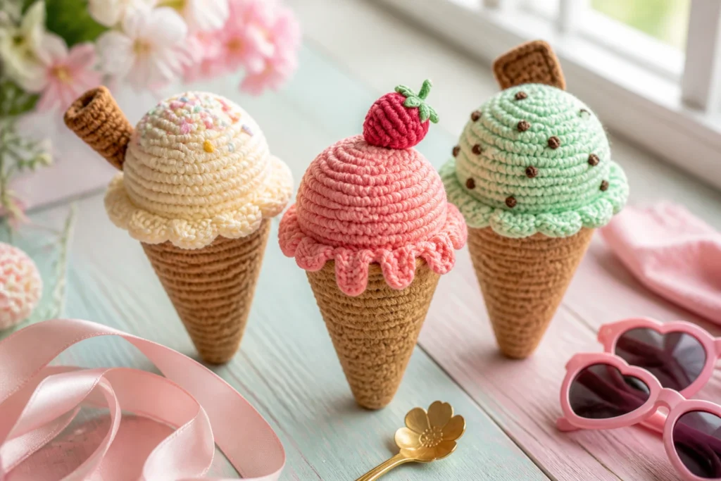 10 Crochet Ice Cream Amigurumi Patterns