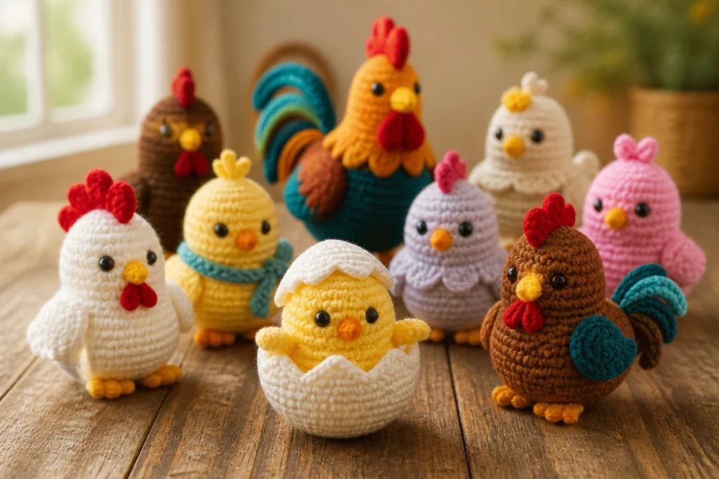 9 Crochet Chicken Amigurumi Patterns