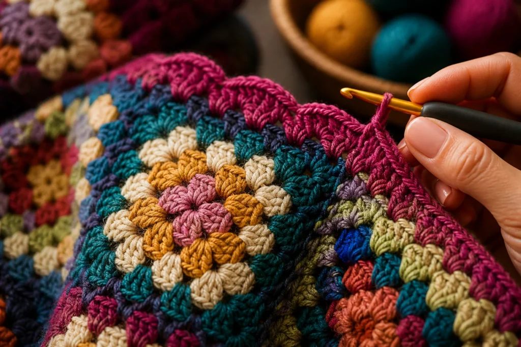 How to Add Borders to Granny Squares