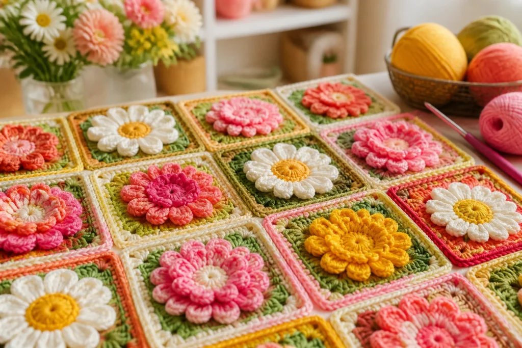 11 Flower Granny Square Patterns You'll Love