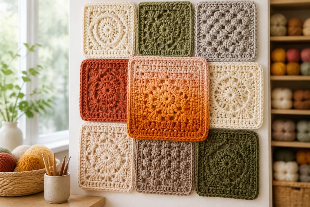 10 Modern Granny Squares for Home Decor